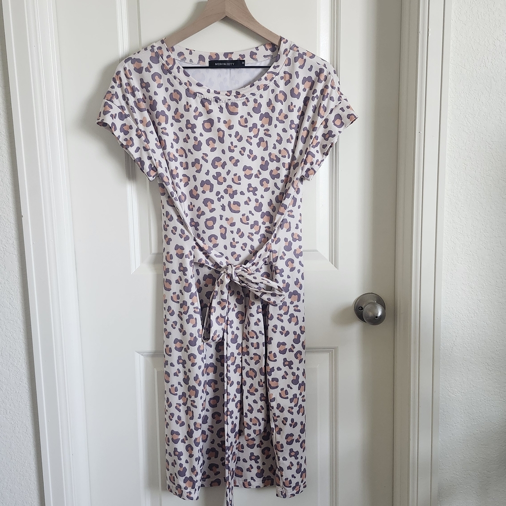 Leopard Print Midi Dress